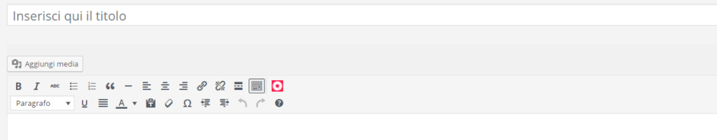Barra degli strumenti WordPress figura due 